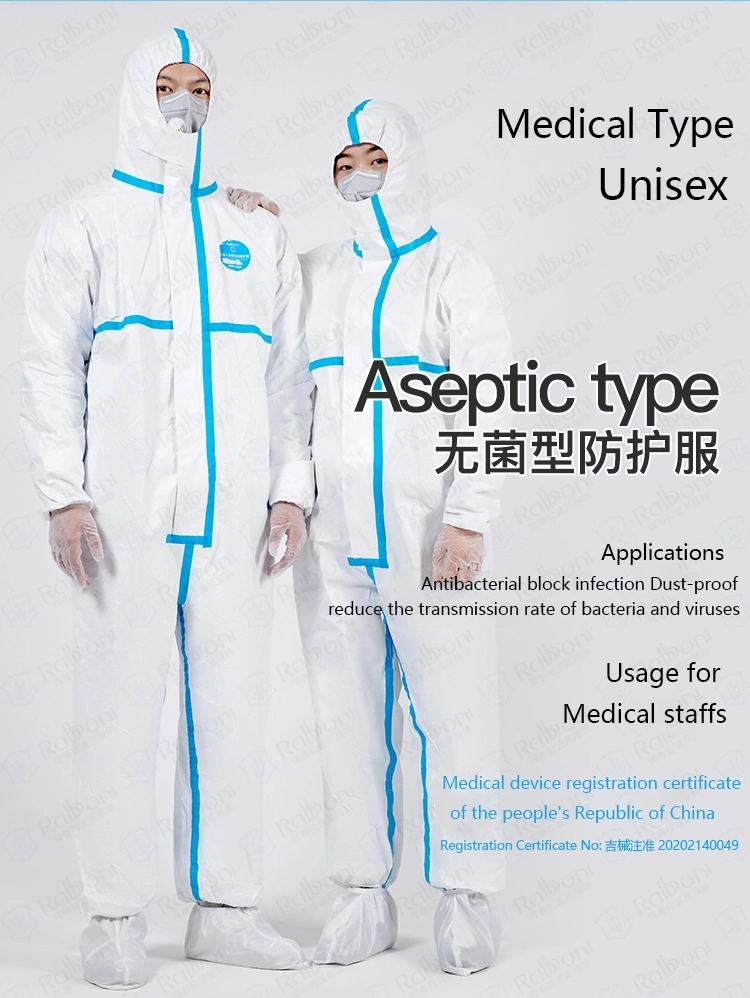 Bus Station Isolation Suit Sterile Disposable Hospital Safety Isolation Coverall Clothing Coverall Medical Protective Clothing Protection Suit