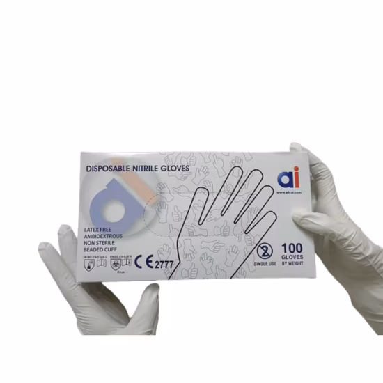 Einweg-Nitril-Finger-Großhandel, Latex-Vinyl-Sicherheitsuntersuchung, schützende PVC-Gummi-geprägte Handschuhe