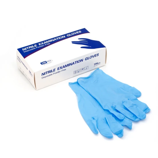 Gute Qualität Einweg-Nitril-blaue Guantesnt-Nitril-medizinische Handschuhe