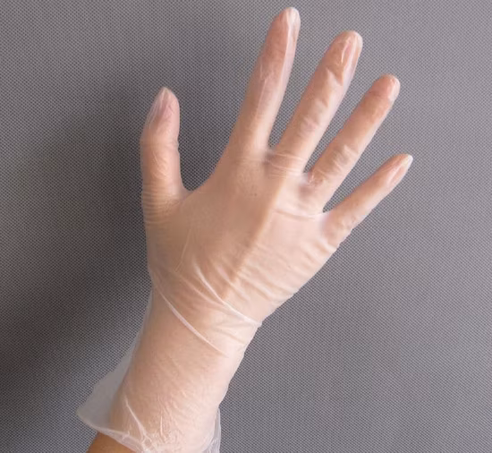 Einweg-Nitril-Finger-Großhandel, Latex-Vinyl-Sicherheitsuntersuchung, schützende PVC-Gummi-geprägte Handschuhe