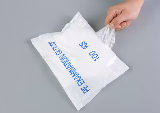 Medizinische Einweg-Schutzhandschuhe aus wasserdichtem PE-CPE-Kunststoff zum Handschutz