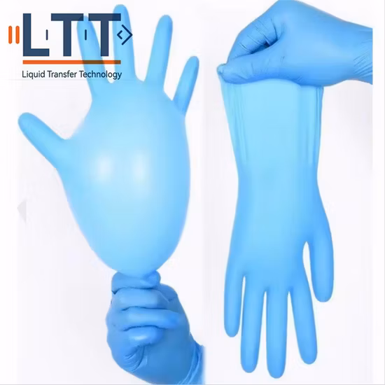 Günstigster blauer Einweg-Handschuh aus reinem Nitril, hochwertiger Einweg-Untersuchungshandschuh aus Latex/Nitril, puderfrei